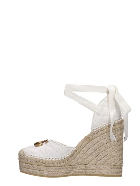 gucci white wedges